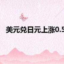美元兑日元上涨0.5%
