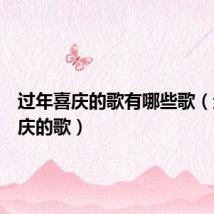 过年喜庆的歌有哪些歌(过年喜庆的歌)