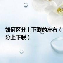 如何区分上下联的左右(如何区分上下联)