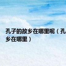 孔子的故乡在哪里呢(孔子的故乡在哪里)