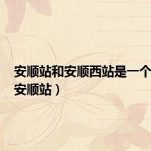 安顺站和安顺西站是一个站吗(安顺站)