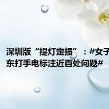 深圳版“提灯定损”:#女子退房房东打手电标注近百处问题#