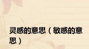 灵感的意思（敏感的意思）