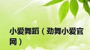小爱舞蹈（劲舞小爱官网）