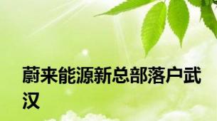 蔚来能源新总部落户武汉