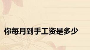 你每月到手工资是多少