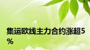 集运欧线主力合约涨超5%