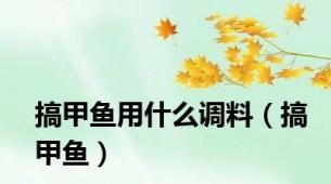 搞甲鱼用什么调料（搞甲鱼）