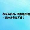 春晚迎春春不晚福临接福福来临（春晚迎春春不晚）