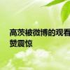 高茨被微博的观看和点赞震惊
