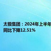 太极集团:2024年上半年净利润同比下降12.51%
