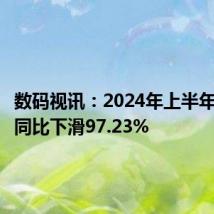 数码视讯:2024年上半年净利润同比下滑97.23%