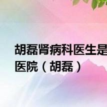 胡磊肾病科医生是哪个医院（胡磊）