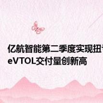 亿航智能第二季度实现扭亏为盈 eVTOL交付量创新高