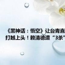 《黑神话:悟空》让台青直呼:越打越上头!赖清德遭“3杀”!