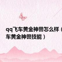 qq飞车黄金神兽怎么样(qq飞车黄金神兽技能)