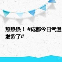 热热热! #成都今日气温图红得发紫了#