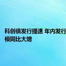 科创债发行提速 年内发行量和规模同比大增