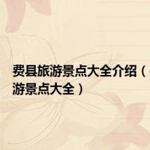 费县旅游景点大全介绍(费县旅游景点大全)