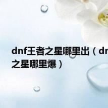 dnf王者之星哪里出(dnf王者之星哪里爆)