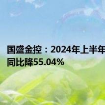 国盛金控：2024年上半年净利润同比降55.04%