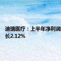 迪瑞医疗:上半年净利润同比增长2.12%