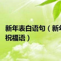 新年表白语句（新年表白祝福语）