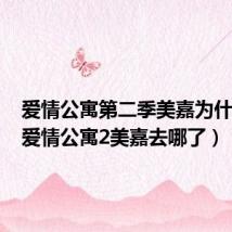 爱情公寓第二季美嘉为什么走(爱情公寓2美嘉去哪了)