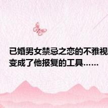 已婚男女禁忌之恋的不雅视频,竟变成了他报复的工具……