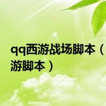 qq西游战场脚本(qq西游脚本)