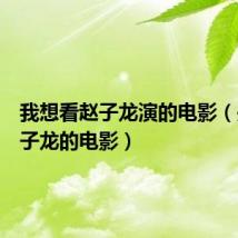 我想看赵子龙演的电影（关于赵子龙的电影）