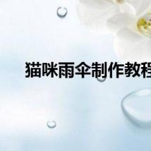 猫咪雨伞制作教程