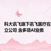 科大讯飞旗下讯飞医疗在浙江成立公司 含多项AI业务