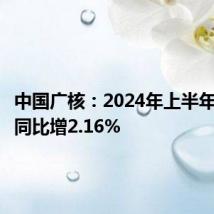 中国广核：2024年上半年净利润同比增2.16%