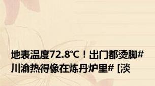地表温度72.8℃！出门都烫脚#川渝热得像在炼丹炉里# [淡