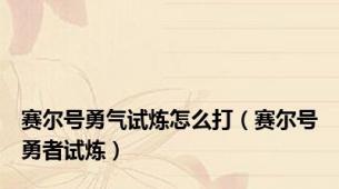 赛尔号勇气试炼怎么打（赛尔号勇者试炼）