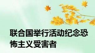 联合国举行活动纪念恐怖主义受害者