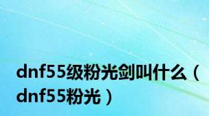 dnf55级粉光剑叫什么（dnf55粉光）