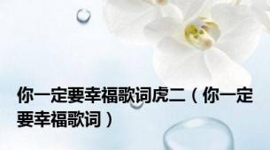 你一定要幸福歌词虎二（你一定要幸福歌词）