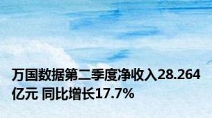 万国数据第二季度净收入28.264亿元 同比增长17.7%