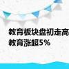 教育板块盘初走高 传智教育涨超5%