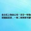 业主杠上物业公司！未交一年物业费遭起诉提起反诉，一审二审再审不服申请监督