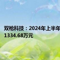 双枪科技:2024年上半年净利润1334.68万元