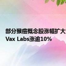 部分猴痘概念股涨幅扩大，GeoVax Labs涨逾10%