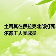 土耳其在伊拉克北部打死16名库尔德工人党成员
