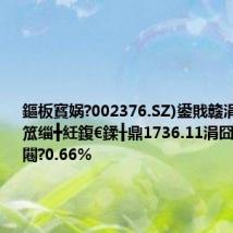 鏂板寳娲?002376.SZ)鍙戝竷涓婂崐骞翠笟缁╋紝鍑€鍒╂鼎1736.11涓囧厓锛屽闀?0.66%
