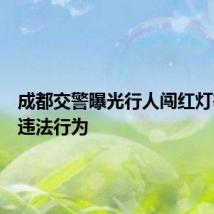 成都交警曝光行人闯红灯等交通违法行为