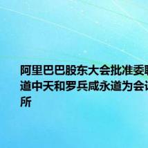 阿里巴巴股东大会批准委聘普华永道中天和罗兵咸永道为会计师事务所