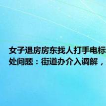 女子退房房东找人打手电标注近百处问题:街道办介入调解,房东已