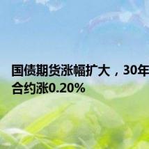 国债期货涨幅扩大,30年期主力合约涨0.20%